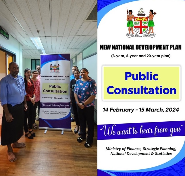 The Ministry of Finance, Strategic Planning, National Development and Statistics (‘Ministry’) is currently formulating a new national development plan (NDP) for Fiji. The new NDP will cover the 3-year, 5-year and a 20-year plan for Fiji.