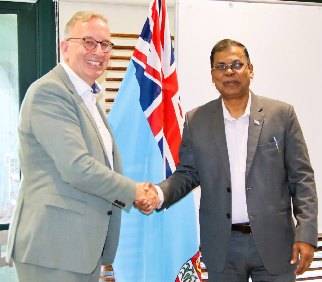 DPM PRASAD AND GERMAN AMBASSADOR DISCUSS STRENGTHENING FIJI GERMANY TIES